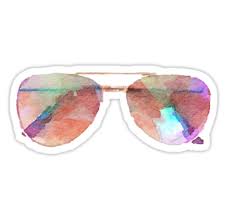 Aviator Sunglasses Watercolor Sticker Hipster Trendy Meme Sticker By Vrai Chic Hipster Stickers Watercolor Stickers Aviator Sunglasses