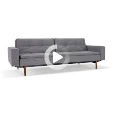 Innovation Sofa Bed Dublexo Styletto Dark Charcoal Fabric Bequemes Schlafsofa Innovation Schlafsofa Sofa