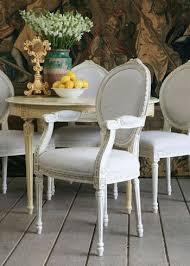 Eloquence Louis Upholstered Carver Chair Antique White Habitacion Sillones