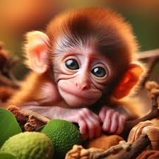 Cute...◘Newborn baby Monkey