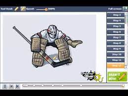 How To Draw A Hockey Goalie - Youtube