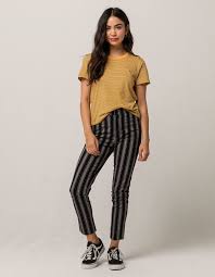 Black And White Pants Womens Ivy Main Stripe Black White Womens Crop Pants Blkwh 328186125 Cropped Pants Women Stripe Pants Outfit Stripped Pants Outfit