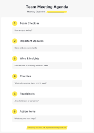 According to a recent study by atlassian, employees are attending roughly 62 meetings a month — half of which are. The Perfect Team Meeting Agenda Template For 15 Minute Meetings