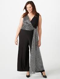 Plus Size Sequins Wrap Jumpsuit Dressbarn Nino Hermoso Ninos Hermosa