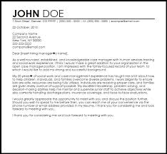 Free Case Manager Cover Letter Templates Resume Now