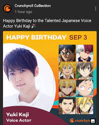 He's an actor, known for bureiburî deforuto: Happy Birthday Yuki Kaji The Voice Actor For Eren Yeager Attackontitan