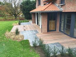 Terrasse Ardoise Bois Mouvaux Architecte Paysagiste 59 Nord Terrasse Bois Terrasse Jardin