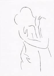 Black And White Kissing Drawing Minimalist Kiss Drawing Original Line Art Illustration Black And White Art V 2020 G Nabroski Risovat Kartiny
