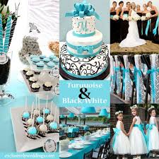 Black And Blue Wedding Teal Black And White Turquoise Wedding Wedding Colors Black White Wedding