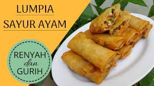 Resep Lumpia Isi Sayur Ayam Cara Membuat Lumpia Isi Sayur Dan Ayam Yang Enak Youtube