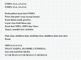 Timbul amar hotib 9 months ago. Yel Yel Ospek Fmipa Ppt Download
