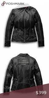 New Harley Davidson Intrepidity Leather Jacket Official Harley Davidson Intrepedity Leather Jacket For W Leather Jacket Leather Jackets Women Jackets For Women