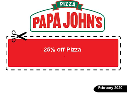 25 Off Pizza At Papa Johns February 2020 In 2020 Papa Johns Promo Codes Papa Johns Papa Johns Coupon Code