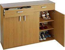 The glass shelves in the upper part of the cabinet are a nice touch to enable viewing contents from below. 3 Drawer Shoe Cabinet Shop Online And Save Up To 50 Uk Lionshome