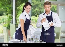 two restaurant workers Stock Photo - Alamy