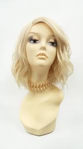 12 Inch Lace Front Light Blonde Short Wavy Lob Wig W Side Etsy