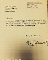 A minimum of 30 days prior to the sponsoring lions club vote to determine if its sponsored leo club will be cancelled, the district governor shall be informed by an officer of the sponsoring lions club in writing of the club's intent to cancel the leo club. Bill Shankly S Letter Of Resignation As Liverpool Manager 40 Years Ago Revealed Daily Mail Online