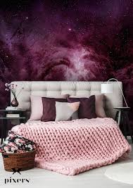 Purple Cosmos Bedroom Wall Murals Stickers Abstraction Contemporary Pixers We Live To Change In 2020 Violet Bedroom Walls Purple Living Room Wall Stickers Bedroom