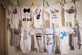 Decorating Onesies With Fabric Paint And Markers Baby Shower Onesie Baby Boy Onesies Diy Baby Shower Diy