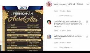 Pasangan ini akan menikah pada sabtu besok (3/4) pukul 13.00 wib. Tanggal Pernikahan Aurel Dan Atta Halilintar Bocor Disebut Bakal Live Di Rcti