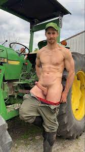 Nude male farmer