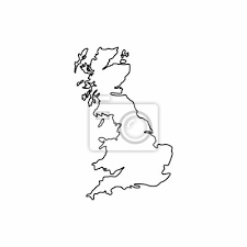 Kostenlose lieferung für viele artikel! Karte Von Grossbritannien Symbol Im Umriss Stil Isoliert Auf Weissem Fototapete Fototapeten Blog Europa Grossbritannien Myloview De