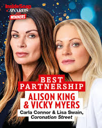 Carla has gone for someone a bit younger than her. Alison King is a bit  older than Vicky Myers for that is 51, and that Vicky is 47. Carla first  came into