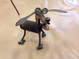 Dog Recycle Garden Sculpture Garage Door Spring Etsy Golf Clubs Golf Club Crafts Best Golf Clubs