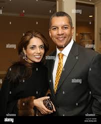 CBS News' weekend anchor Russ Mitchell arrives at the St. Louis Press  Club's Annual Meeting and Scholarship Dinner with new wife Karina in  Maryland Heights, Missouri