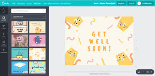 Kunjungi website canva lalu daftarkan diri anda segera, gratis! Buat Desain Kartu Ucapan Semoga Cepat Sembuh Menarik Canva