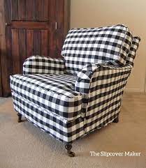 beautiful buffalo check slipcover furniture armchair washable slipcovers