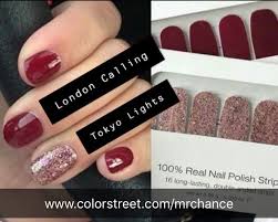 Love This Look With London Calling Paired With Tokyo Lights As An Accent Nail Www Colorstreet Com Mrchance Color Street Nails Nail Color Combos Nails