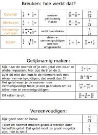 Breuken Samenvatting Breuken Hoofdrekenen Breuken Optellen