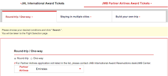 You Can Now Book Emirates Awards On Japan Airlines Website