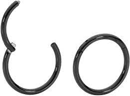3 pairs lithium alloy earrings sliver piercing stud earrings, fashion and hot. Amazon Com 365 Sleepers 2 Pcs Stainless Steel 1 4 6mm Tiny 16g Hinged Hoop Segment Rings Sleeper Earrings Black Clothing