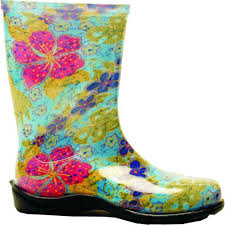 Sloggers Size 10 Midsummer Blue Womens Tall Rain And Garden Boot