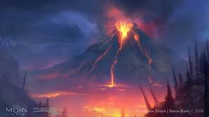 Steam Trading Card Illustration Mount Horu Card Illustration Fantasy Landscape Environment Concept Art