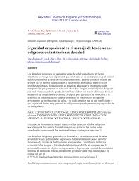 Use el servicio de recolección de desechos del hogar o los centros permanentes para tanques y cilindros que no están vacíos. Pdf Seguridad Ocupacional En El Manejo De Los Desechos Peligrosos En Instituciones De Salud
