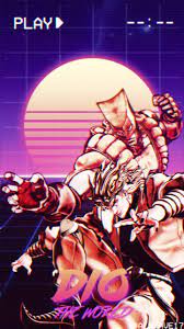 Credits to all creators of resources used here in. Anime Aesthethic Edits Wallpapers Jojo S Dio And The World Synthwave Wallpaper