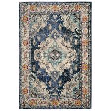 Safavieh Monaco Mnc243n 1115 11 X 15 Navy Light Blue Area Rug Nebraska Furniture Mart