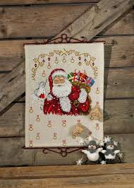 Permin Santa Claus Advent Calendar Cross Stitch Kit 40cm X 52cm In 2020 Cross Stitch Patterns Christmas Cross Stitch Christmas Cross Stitch