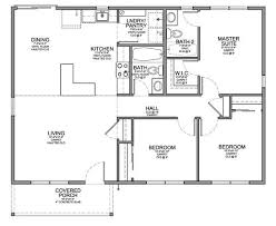Floor Plan For Affordable 1 100 Sf House With 3 Bedrooms And 2 Bathrooms House Layout Plans Three Bedroom House Plan Bedroom Floor Plans