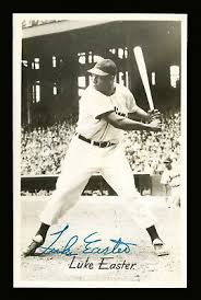 1949 REAL PHOTO POSTCARD RPPC LUKE EASTER AUTOGRAPH HQ SIGNED CLEVELAND  INDIANS