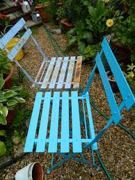 It can be applied to wood, brick, terracotta and metal and it will stay protected from the weather. Before And After Of Chairs Donated By My Neighbour Painted With Ronseal Garden Paint Painted Garden Furniture Ronseal Garden Paint Garden Chairs