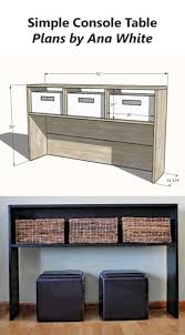 Simple Rustic Modern Console Table In 2020 Modern Console Tables Diy Console Table Modern Console