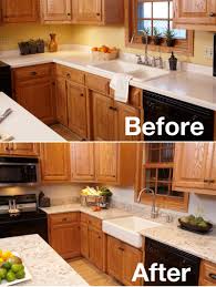 Kitchen backsplash paint oak cabinets 63 ideas for 2019 trendy. If You Dont Want To Paint Or Stain The Cabinets Good Counter Top For Builders Grade Oak Kitchen Renovation Kitchen Design Oak Kitchen