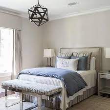 Tan And Blue Boy Bedroom With Chrome Bench Guest Bedroom Inspiration Tan Bedroom Tan Bedroom Ideas