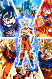 Dragon Ball Z/Super Poster Goku from SSJ to Ultra 12in x 18in Free Shipping  | eBay