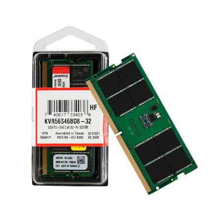 Memória Kingston ValueRAM 32GB DDR5 5600MHz — Notebook
