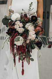 Hydrangea bouquet wedding spring wedding bouquets winter wedding flowers rustic wedding flowers fall wedding bouquets. Burgundy Bouquet Bridal Bouquet Fall Cascading Wedding Bouquets Fall Wedding Flowers